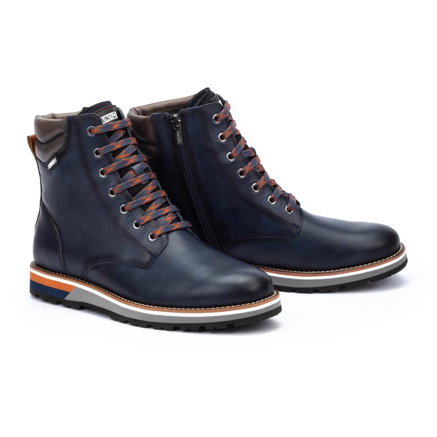 Men's Pikolinos PIRINEOS Ankle Boots Blue | NZ Q2Q7091